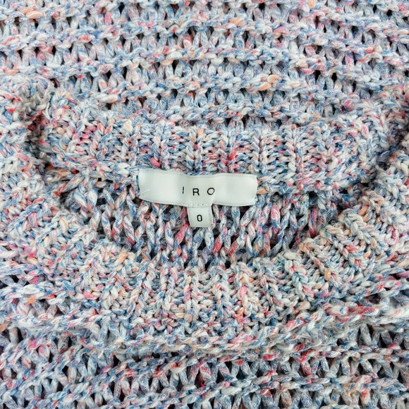 Iro Everly Blue Purple Mesh Open Weave Sweater 0 - Picture 5 of 5